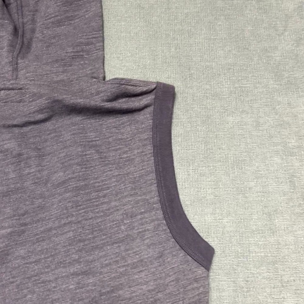 Civilianaire Knitwear Hooded Vest Mens M Gray Fleece Lined Drawstring 1/4 Zip - Picture 11 of 12
